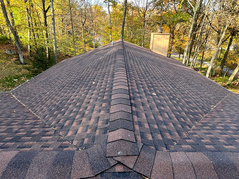 Completed residential roofing job by Riga Home Pro