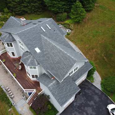 Completed roof by local roofing company Riga Home Pro in Westport, CT