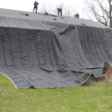 Roof preparation by Riga Home Pro, top-rated roofing company, in Wilton, CT